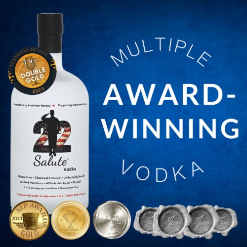 22 Salute™ Vodka With a Purpose Perspective: top