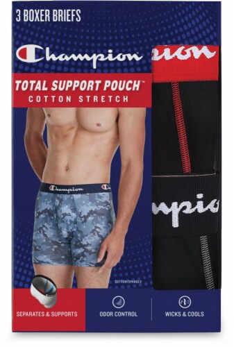 Champion® Cotton Stretch Total Support Pouch Boxer Briefs - 3 Pack