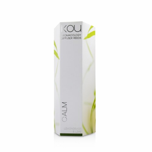 iKOU Aromacology Diffuser Reeds  Calm (Lemongrass & Lime  9 months supply) 175ml Perspective: top