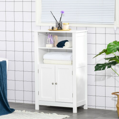 Freestanding Bathroom Storage Cabinet with 2 Drawers & Adjustable Shelf,  White, 1 Unit - Kroger