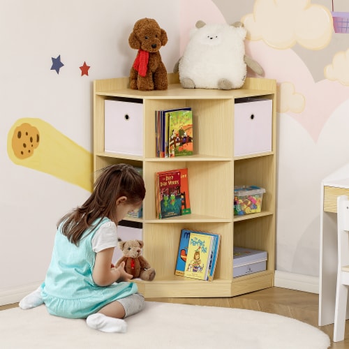 Space-Efficient Kids Storage Organizer for Small Bedrooms, Corner Shelf,  Natural, 1 Unit - Kroger