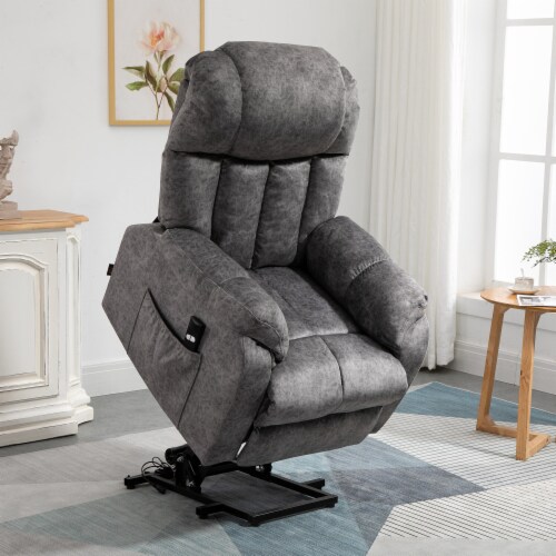 Electric Power Lift Recliner Sofa Chair for Elderly w/ Remote Control,  Grey, 1 Unit - Kroger