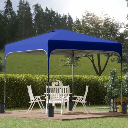 Pop Up Gazebo Foldable Canopy Tent with Wheeled Carry Bag & 4 Leg Weight Bags Perspective: top