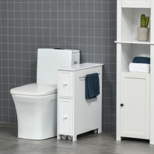 Bathroom Toilet Paper Storage Cabinet Free-Standing Roll Cabinet w/ Towel  Rack, 1 Unit - Pay Less Super Markets