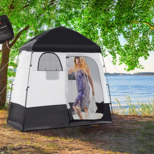 Two Room Pop Up Shower Tent w/ Shower Bag, Floor & Carrying Bag Privacy Shelter, 1 Unit Kroger