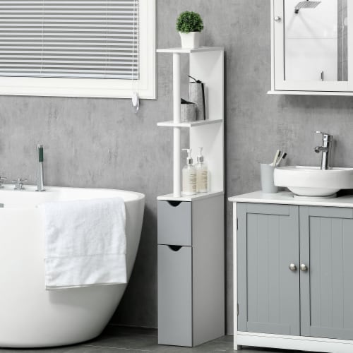 Slim discount bathroom shelf