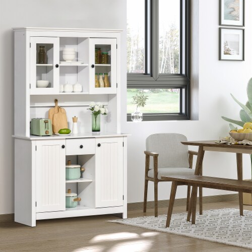 Freestanding Kitchen Pantry Cabinet with Buffet Cupboard, Storage