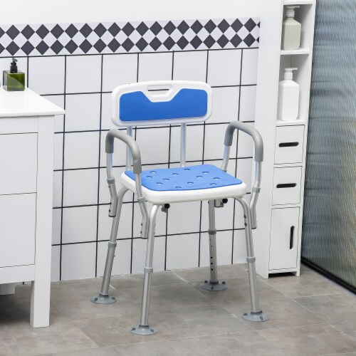 EVA Padded Shower Chair w/ Arms and Back for Seniors Disabled Tool