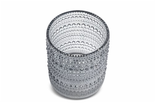 Core Home Old Fashioned Bubble Drinking Glass - Gray Perspective: top
