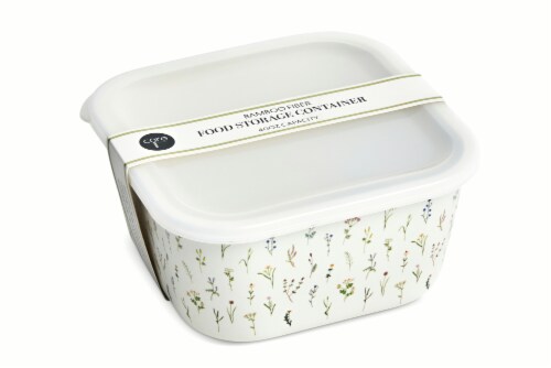 Core Home Bamboo Fiber Wildflower Food Storage Container Perspective: top