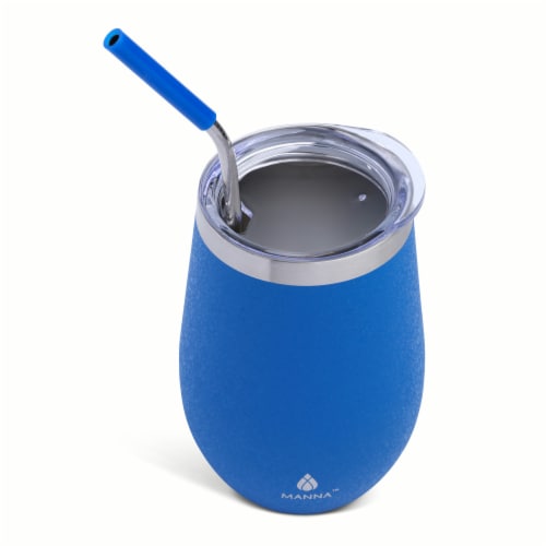 Manna Wine Tumbler - Blue Perspective: top