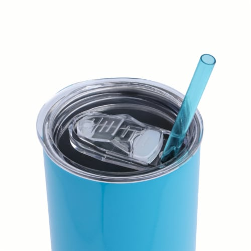 Manna Skinny Tumbler - Peacock Blue Perspective: top