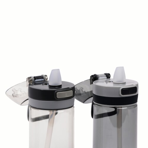 Core Home Water Bottle - Black / Gray Perspective: top