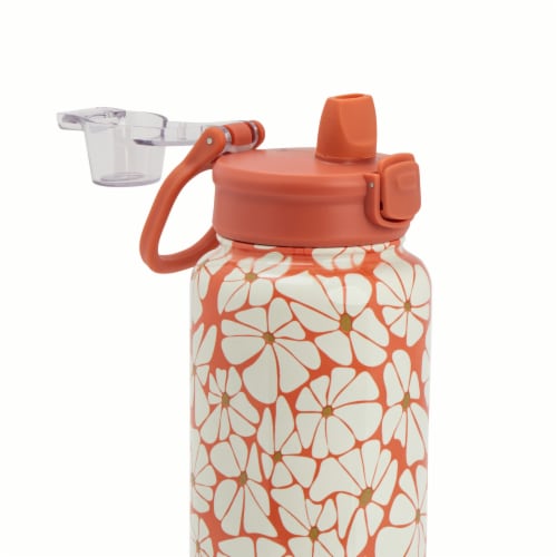 Manna™ Push™ Bottle - Apricot Flowers Perspective: top