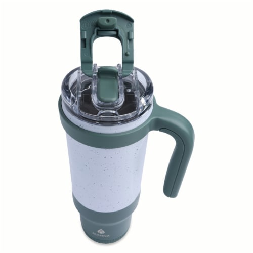 Manna™ Color Block Mug - Green/White Perspective: top