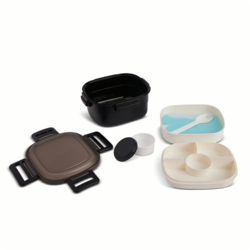 Core Home Manna Salad Bento Box - Black Perspective: top