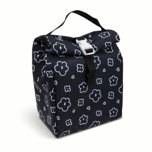 Core Home Manna Buckle Lunch Black Flowers Perspective: top