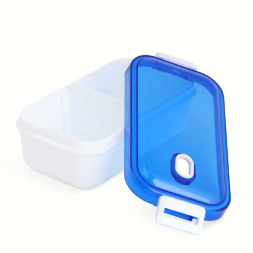 Core Home™ 2 Section Snack Container Blue Perspective: top