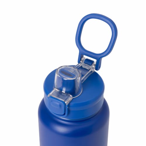 Manna™ Push™ Bottle Blue Leaves Perspective: top