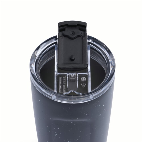 Manna™ Ridge™ Stainless Steel Coffee Tumbler - Black Perspective: top