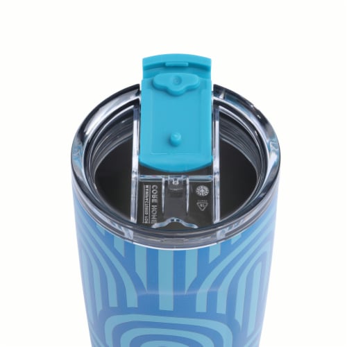 Manna™ Ridge™ Stainless Steel Coffee Tumbler - Teal Perspective: top