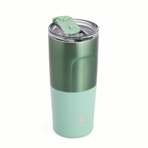 Manna™ Ridge™ Stainless Steel Tumbler Green Perspective: top