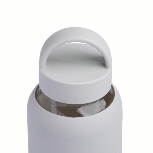 Manna™ Glass Water Bottle - Grey Perspective: top