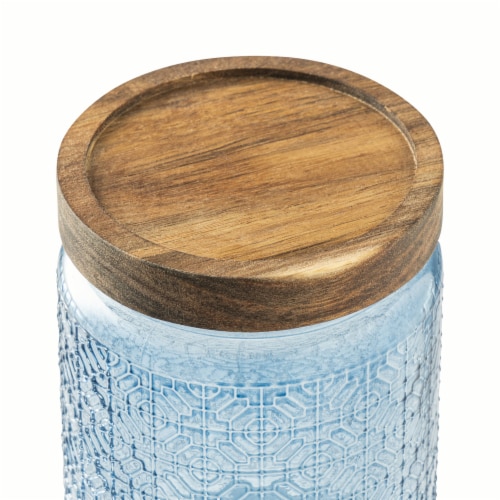 Core Textured Glass Canister - Crocus Perspective: top