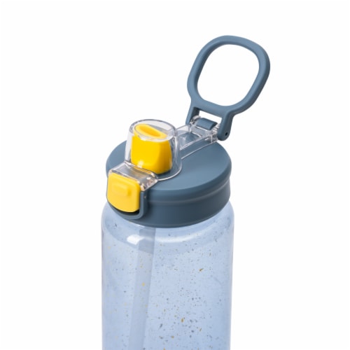 Manna™ Push™ Water Bottle - Blue Perspective: top