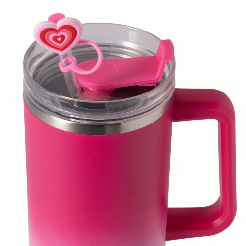 Manna Valentines™ Atlas Tumbler Stainless Steel - Pink Ombre Perspective: top