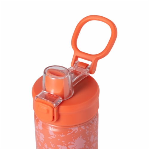 Manna™ Push™ Stainless Steel Bottle - Coral Perspective: top