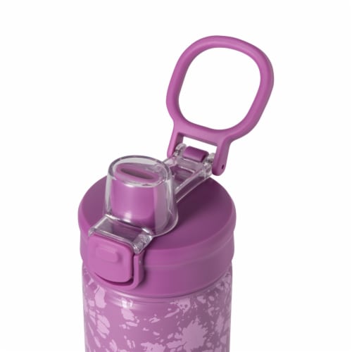 Manna™ Push™ Stainless Steel Bottle - Purple Perspective: top