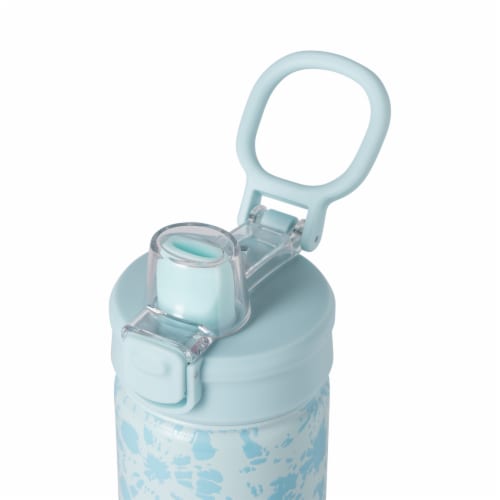 Manna™ Push™ Stainless Steel Bottle - Blue Perspective: top