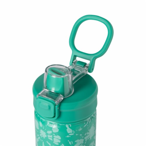Manna™ Push™ Stainless Steel Bottle - Green Perspective: top