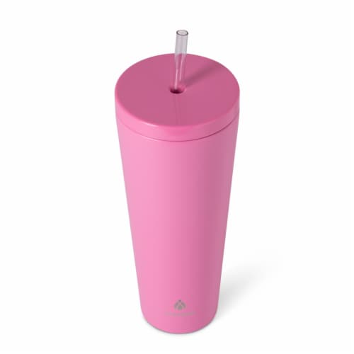 Manna™ Axel™ Stainless Steel Tumbler With Straw - Pink Perspective: top