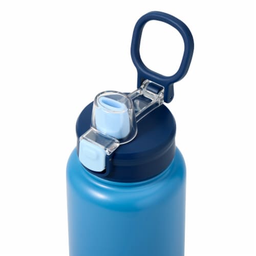 Manna™ Push Bottle - Matte Blue Perspective: top