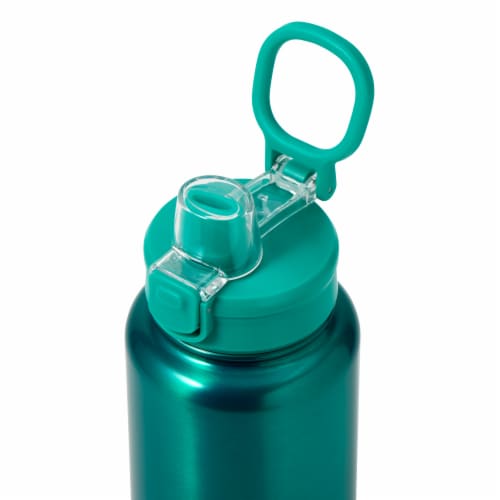 Manna™ Push Bottle - Metallic Teal Perspective: top