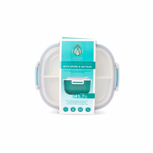 Manna™ Salad Bento Box - Teal Perspective: top