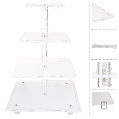 Great Northern Popcorn 4 Tier Acrylic Cupcake Holder With Led Lights 36 ...