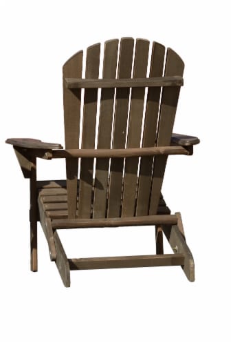 Mongo Dark Brown Wood Folding Adirondack Chair Perspective: top