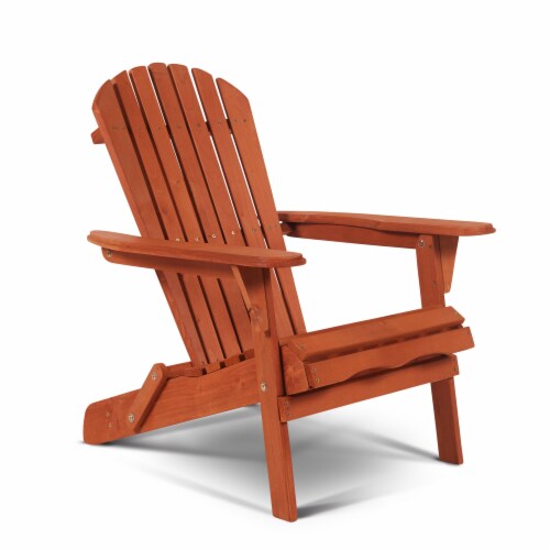 Mongo Walnut Wood Folding Adirondack Chair Perspective: top