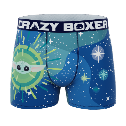 Crazyboxer The Mandalorian Baby Yoda Star Light Men's Boxer Briefs Perspective: top