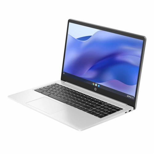 HP 15ANA0010NR 15.6 inch Chromebook - Intel Celeron N4500 - 4GB/64GB - Silver Perspective: top