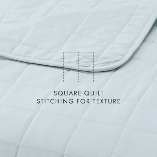 Linen Studio™ Classic Quilt Coverlet Soft Set in Square Stitching Perspective: top