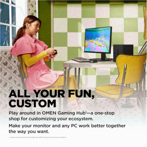 HP Omen 31.5 in QHD 165Hz Gaming Monitor Perspective: top