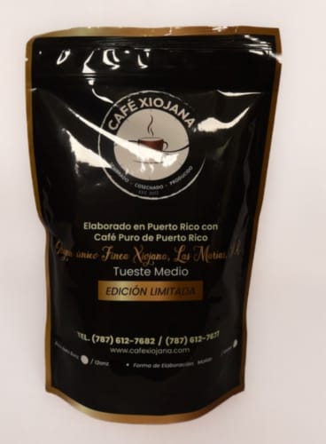 Cafe Xiojana | Arabica Sun-Dried Medium Roast Ground Coffee Perspective: top