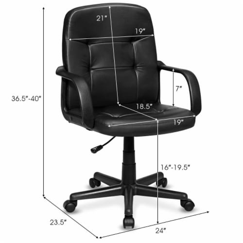 Costway Ergonomic Mid-Back Executive Office Chair Swivel Computer Desk Task Chair New Perspective: top