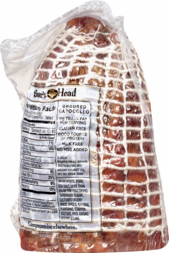 Boar’s Head Uncured Capocollo Perspective: top