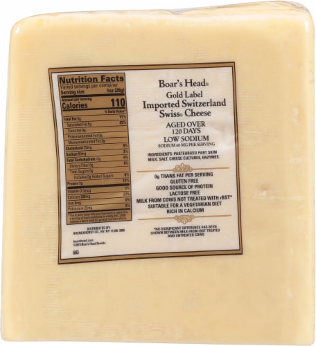 Boar’s Head Imported Switzerland Swiss Cheese Perspective: top