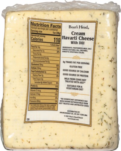 Boar’s Head Cream Havarti with Dill Perspective: top
